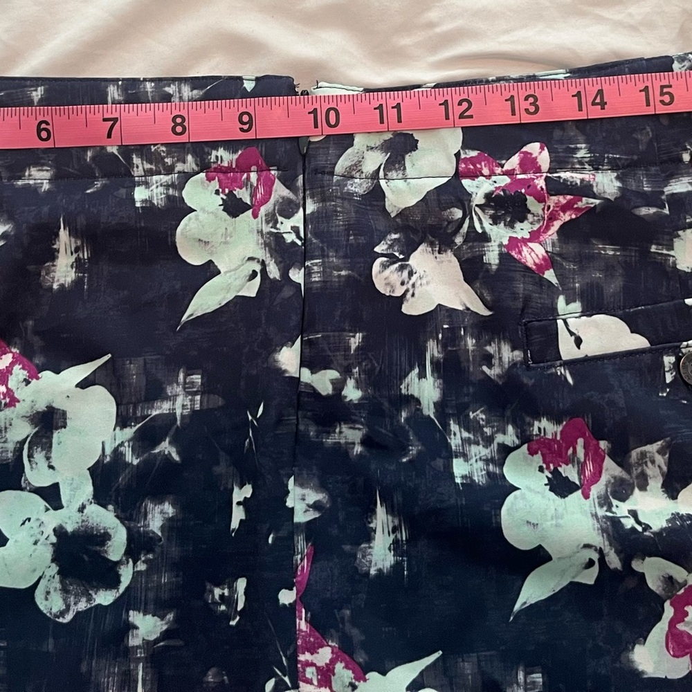 Lady Hagen Navy Floral Golf Pickleball Tennis Skort with Back Zip Size 16 - Picture 5 of 6